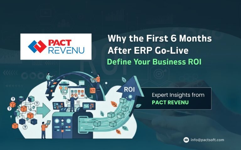 Why the first 6 months after ERP go-live are critical for business ROI growth – PACT REVENU ERP implementation insights